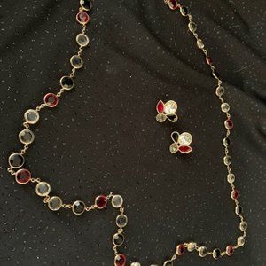 Austrian Crystal Necklace and Earings